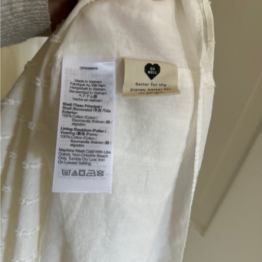 NWT Madewell Cream Dress Bubble Midi. New With Tag. Women’s Size Medium. - Picture 12 of 14